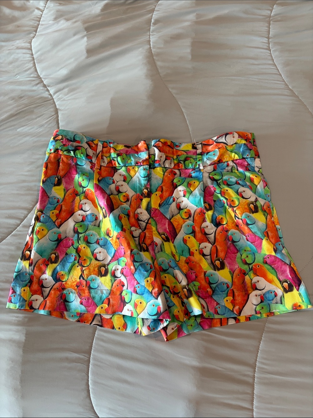 Milly Multicolor Parrot-Print Shorts